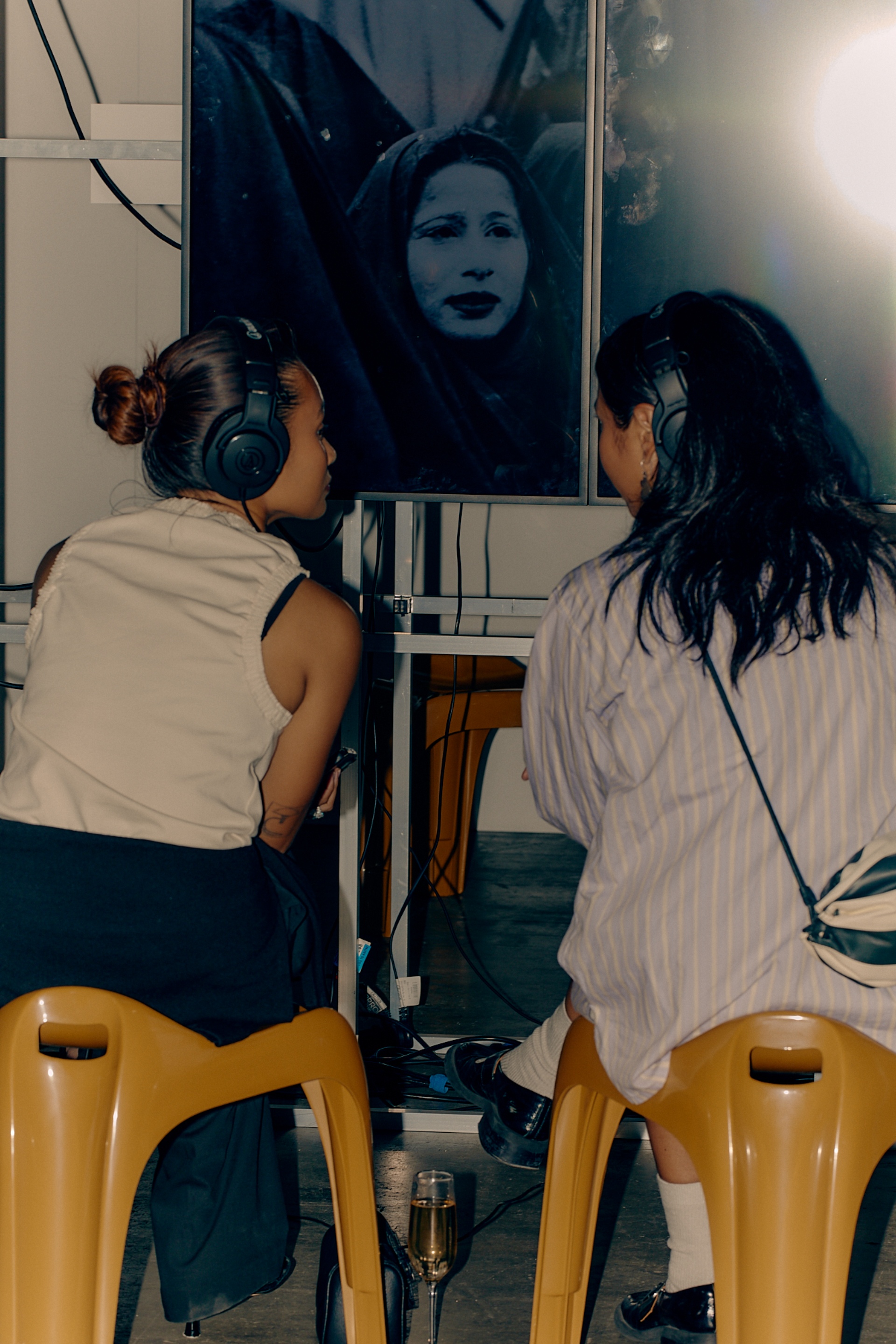 Attendees experiencing cutting-edge moving-image art inside the dedicated VIDEO program