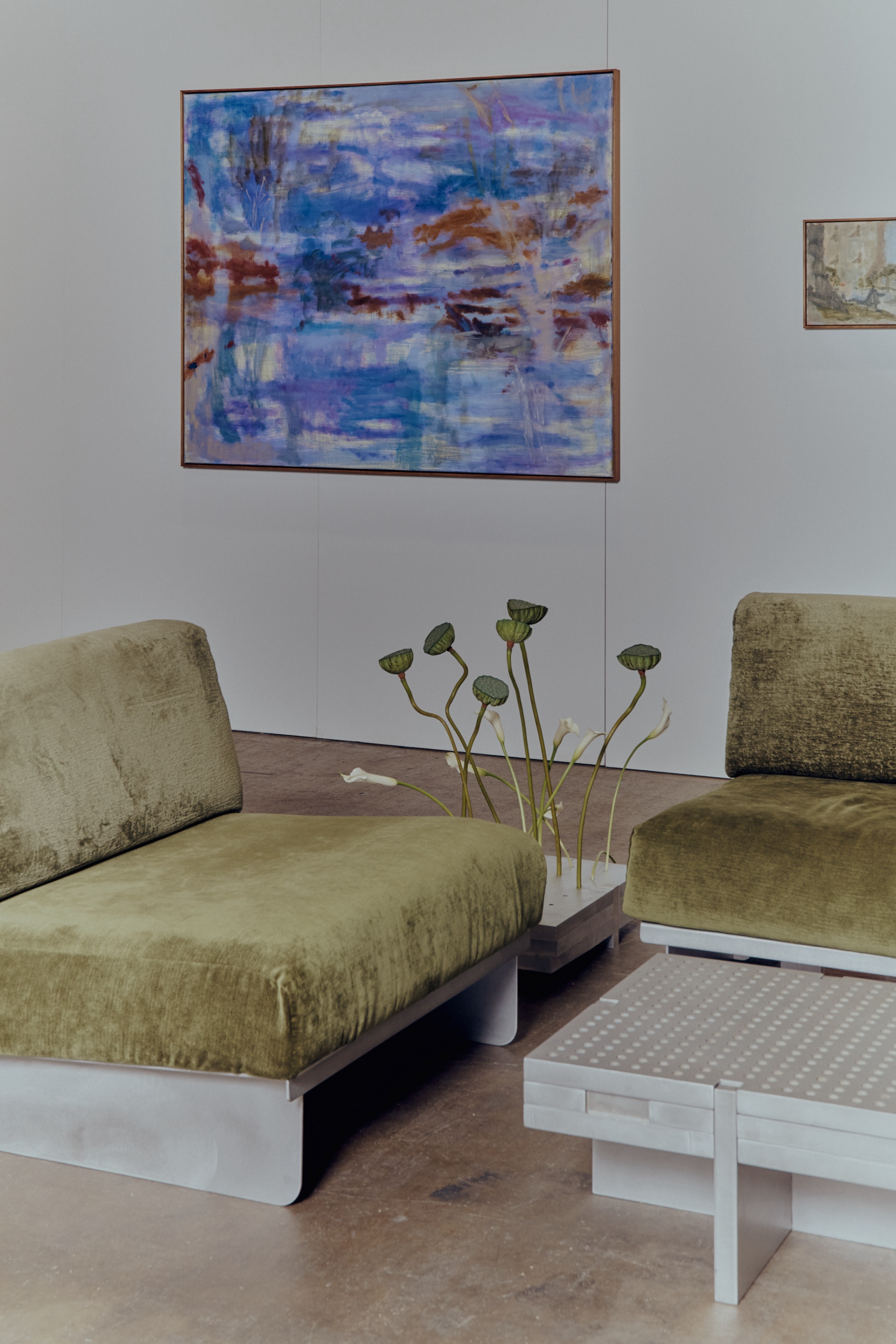 A clean, architectural gallery vignette showcasing refined spatial design aesthetics